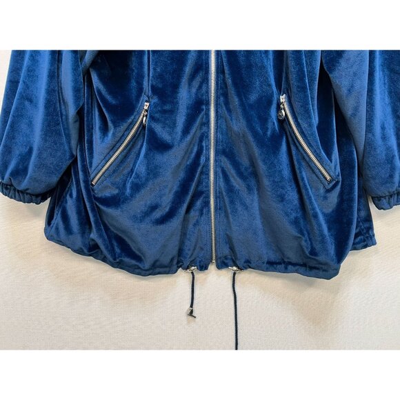 CS Signature Women's Full Zip Hooded Jacket Long Sleeve Size 3X Blue Stretch - Picture 5 of 12
